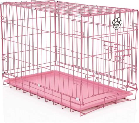 pink dog cage medium